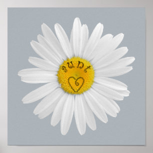 Poster Daisy Flower for Tante Art Personnaliser Arrière -