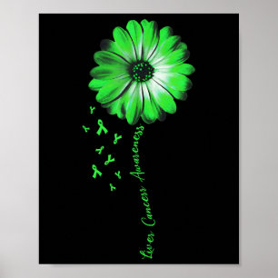Poster Daisy Flower Liver Cancer Sensibilisation Cadeaux