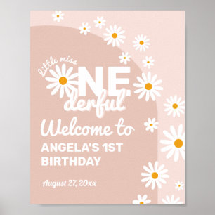 Poster Daisy rose miss onderful bienvenue 1er anniversair