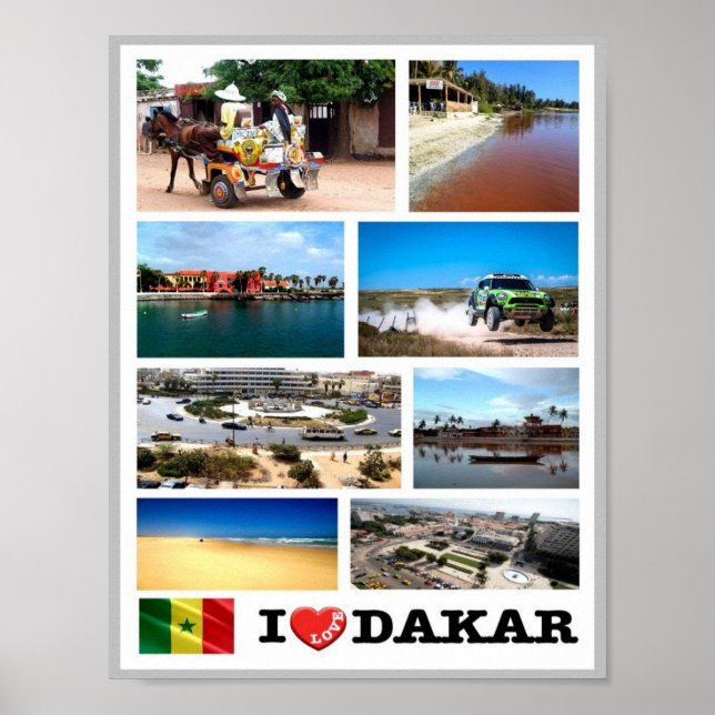 Poster Dakar I Love - Sénégal - (Devant)