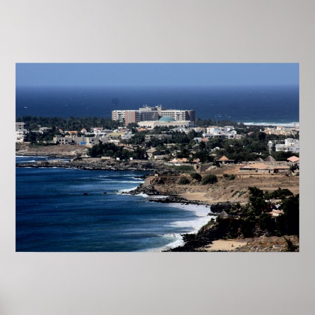 Poster Dakar, Sénégal Afrique de la côte Ouest toile (Devant)