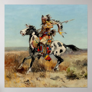 Poster « Dakota Chief » Art occidental de Charles M Russe