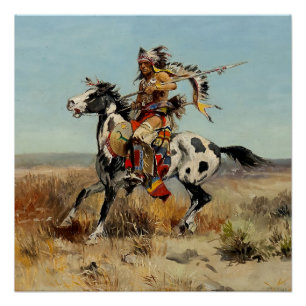Poster « Dakota Chief » Western Art de Charles M Russell