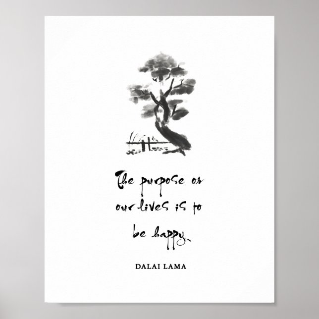 Poster Dalai Lama, citation, Dalai Lama, à la maison (Devant)