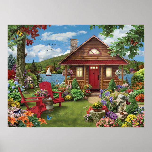 Poster d'Alan Giana "Lakeside Retreat" (Devant)