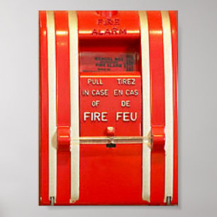 Poster d'alarme incendie