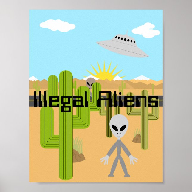 Poster d'Aliens illégaux (Devant)