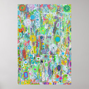 Poster d'alimentation de fleurs 24 x 36