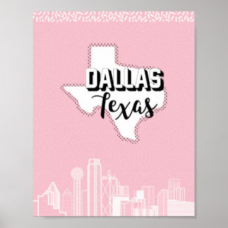 Poster Dallas Joli en rose