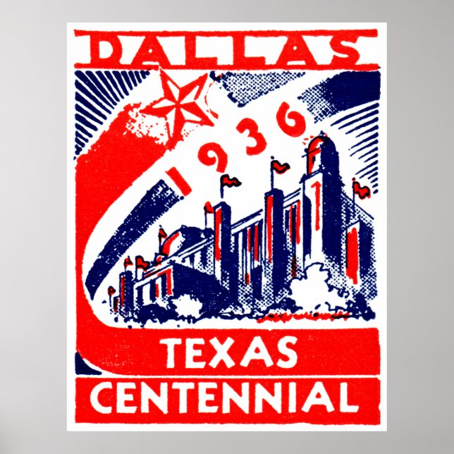 Poster Dallas Texas Centennial 1936 (Devant)