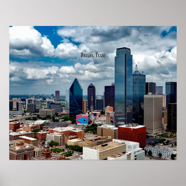 Poster Dallas, Texas, photo de paysage urbain (Devant)