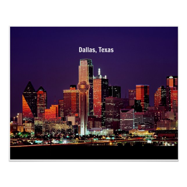 Poster Dallas, Texas Skyline (Devant)