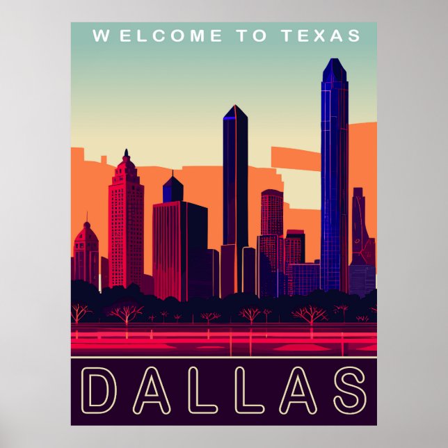 Poster Dallas, Texas, Voyage (Devant)