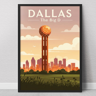 Poster Dallas vintage
