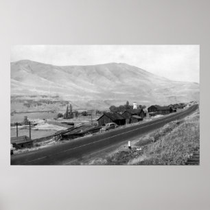 Poster Dalles, Oregon Indian Village View Photographie