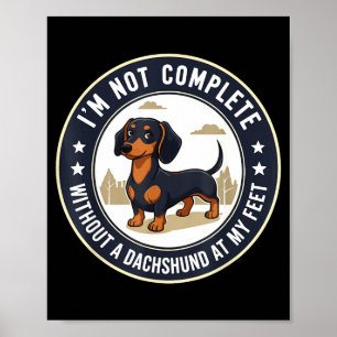 Poster Dalmatien chien saucisse