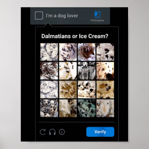Poster Dalmatien drôle ou mème de glace Maman chien Papa