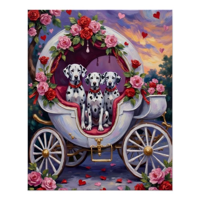 Poster Dalmatien Saint-Valentin  (Devant)