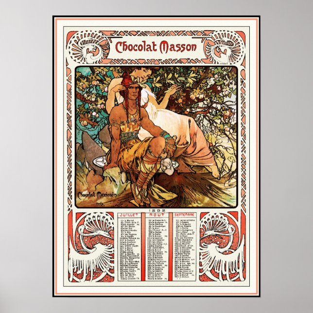 Poster d'Alphonse (Alfons) Mucha Art Nouveau (Devant)