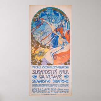 Poster d'Alphonse Mucha pour le Sokol Festival (19