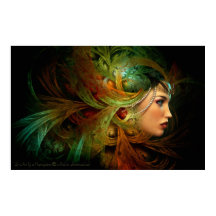 Dame avec une coiffure élégante