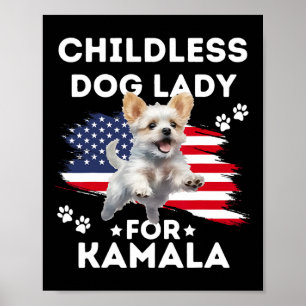 Poster Dame Chien Sans Enfant Pour Kamala Harris Concepti