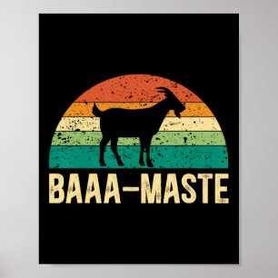 Poster Dame de la chèvre de méditation spirituelle amante