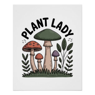 Poster Dame des Plantes