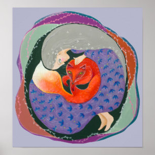 Poster Dame et Renard.