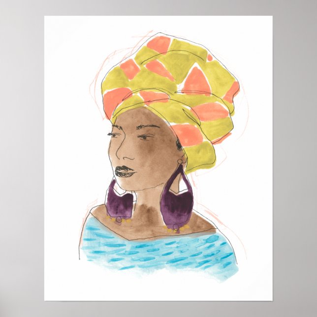 Poster Dame forte et belle (Devant)