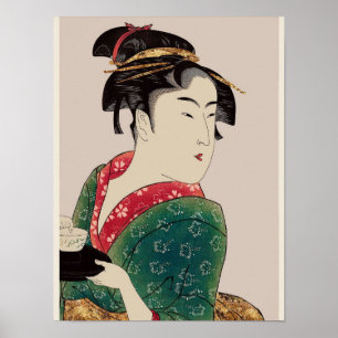 Poster Dame, japonaise