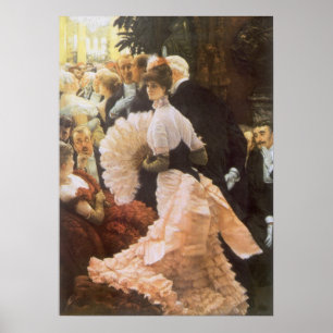 Poster Dame politique par James Tissot, victorien antique