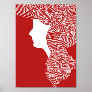 Poster Dame rouge