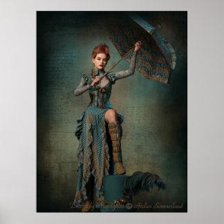 Poster Dame Steampunk