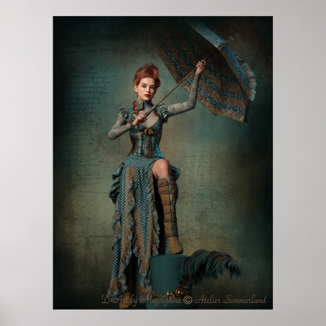 Poster Dame Steampunk (Devant)