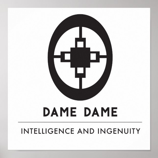 Poster Dame | Symbole de l'intelligence et de l'ingéniosi (Devant)