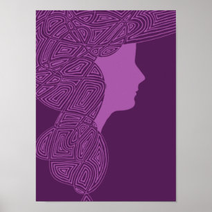 Poster Dame violette