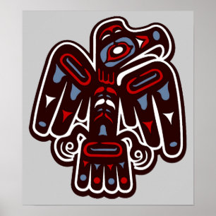 Poster d'Amérique autochtone Haida Thunderbird
