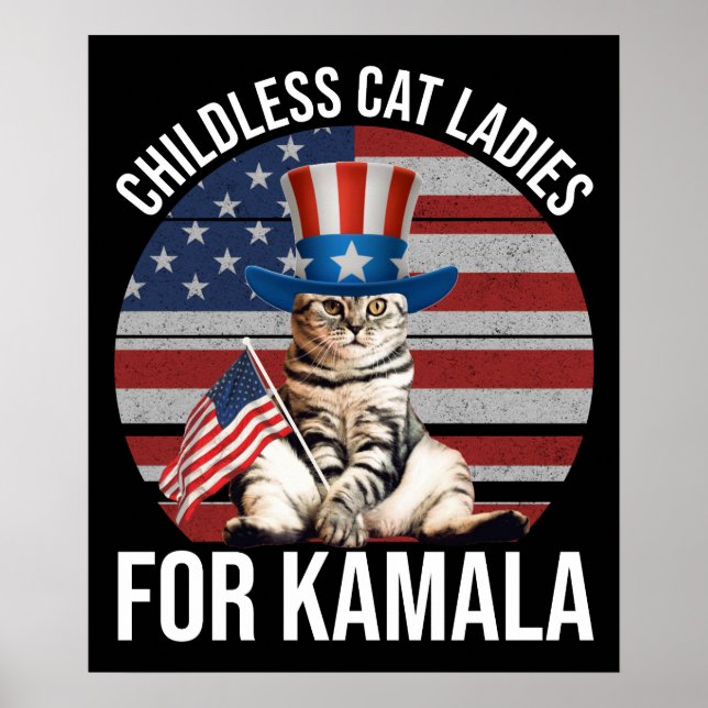 Poster Dames De Chat Sans Enfant Pour Kamala (Devant)