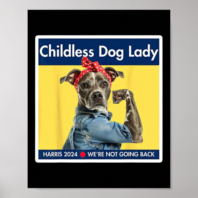 Poster Dames de chien Kamala Harris Président 2024 (Devant)
