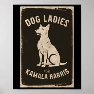 Poster Dames de Chien Pour Kamala Harris 