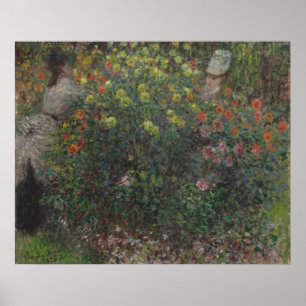 Poster Dames en Fleurs Monet 1875