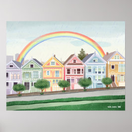 Poster Dames peintes de San Francisco Pastel