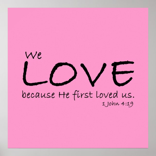 Poster d'amour (1 Jean 4:19) (Devant)