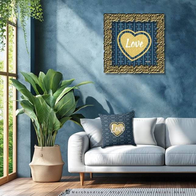 Poster d'Amour Bleu en bande par Poète A (Love Poster & Throw Pillow designd by Poet Adiela Akoo. LOVE it? GET it! Browse my store 4 gr8t buys)