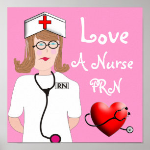 Poster d'amour pour une infirmière PRN
