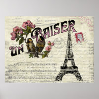 Poster d'amour Vintage français