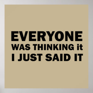 Poster d'amusantes citations sarcastiques