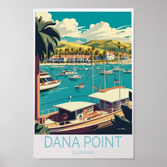 Poster Dana Point California Travel (Devant)