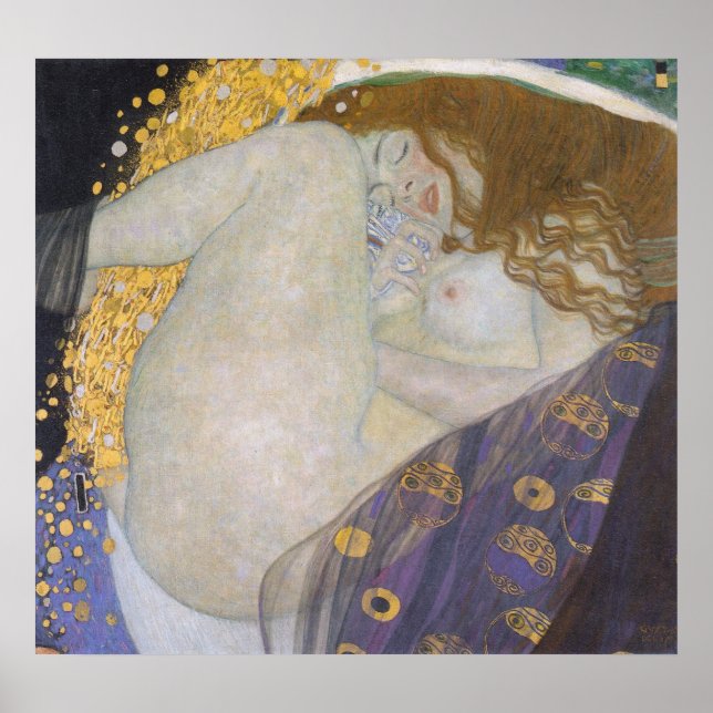 Poster Danae par Gustav Klimt (Devant)